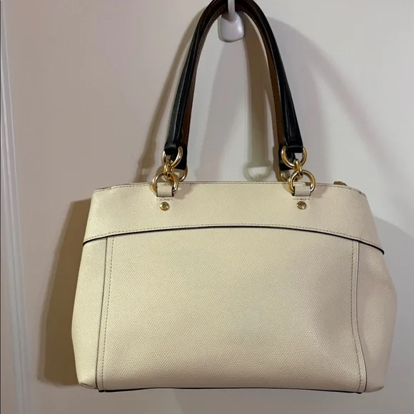 Coach Brooke Carryall Cream and Black Shoulder Bag - Picture 7 of 16